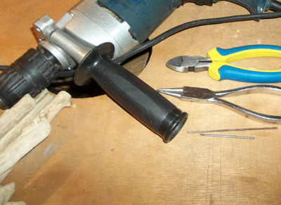 drill cutters circular pliers and drill bits